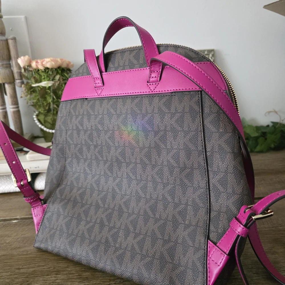 Michael Kors Dallas Medium Slim Backpack MK Signature - Picture 11 of 15